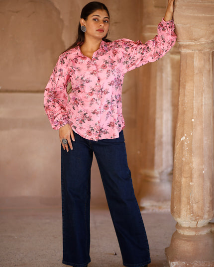 flower print shirt womens