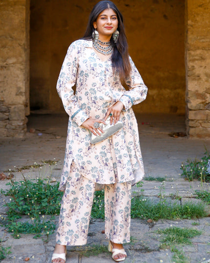 embroidered kurta pant set