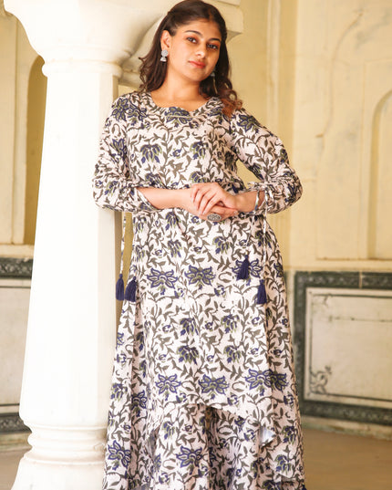 printed kurta pant set