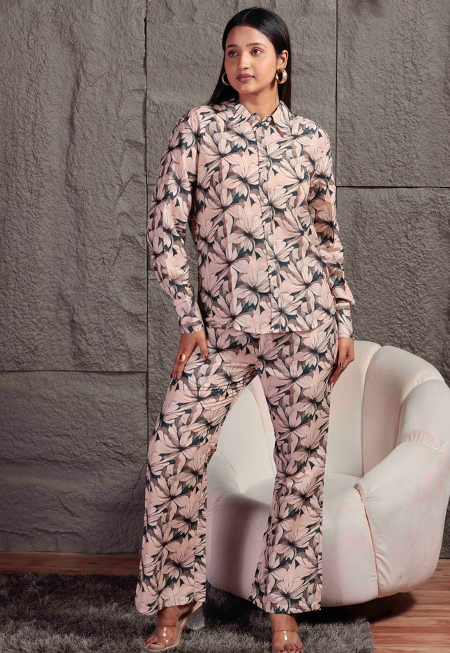 Beig Maslin Co-ord Set For Women
