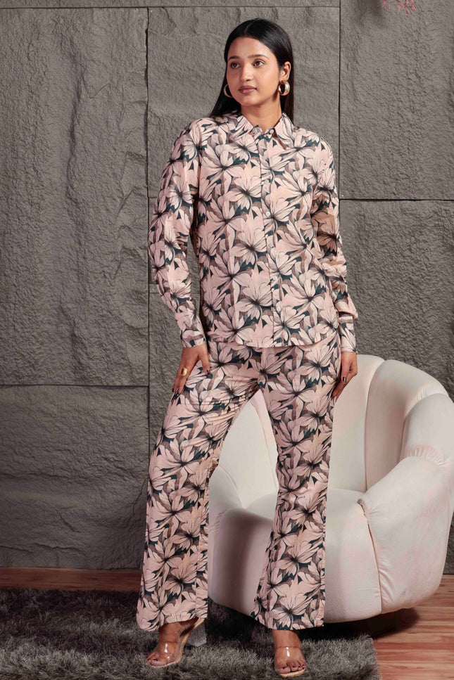 Beig Maslin Co-ord Set For Women