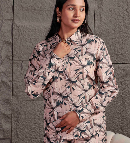 Beig Maslin Co-ord Set For Women