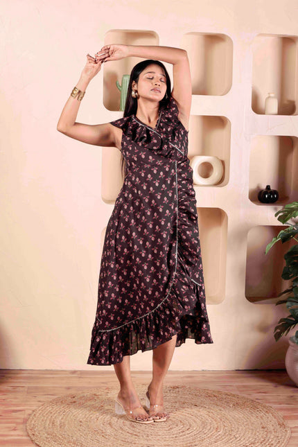 Black Cotton Dress For Women