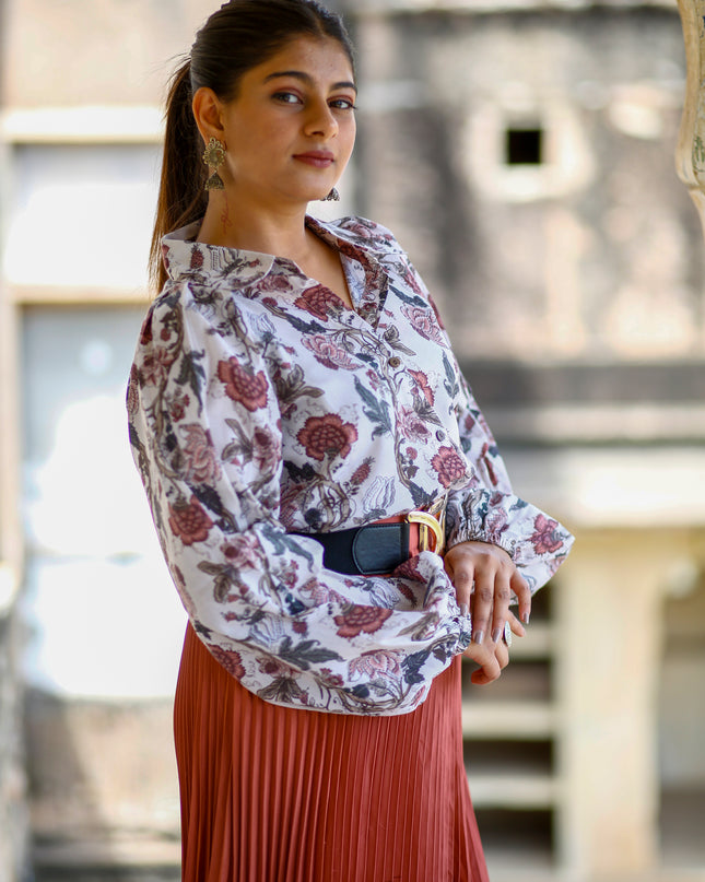 flower print shirt womens