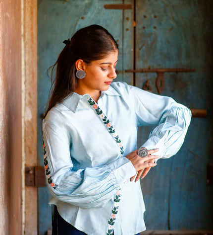 navy blue shirt womens

