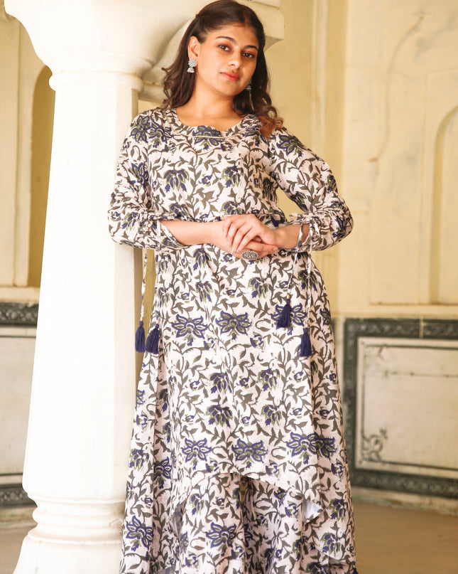 printed kurta pant set