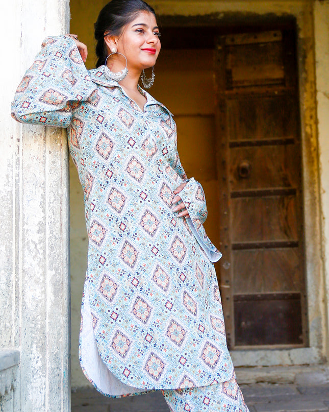 cotton kurta pant set for women