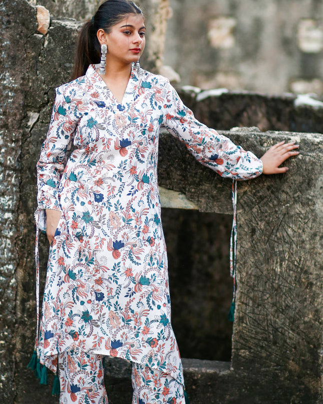 Elegant men's kurta pant set in cotton fabric, perfect for festive wear"