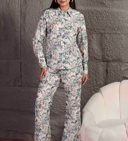 White Maslin Co-ord Set For Women