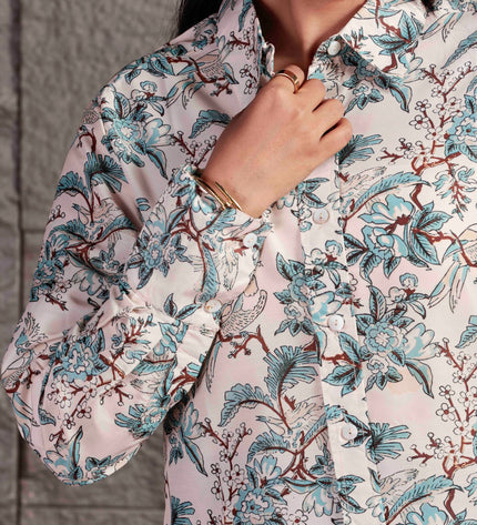 White Maslin Co-ord Set For Women
