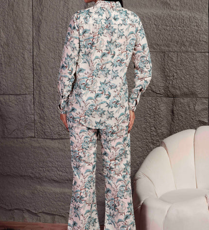 White Maslin Co-ord Set For Women
